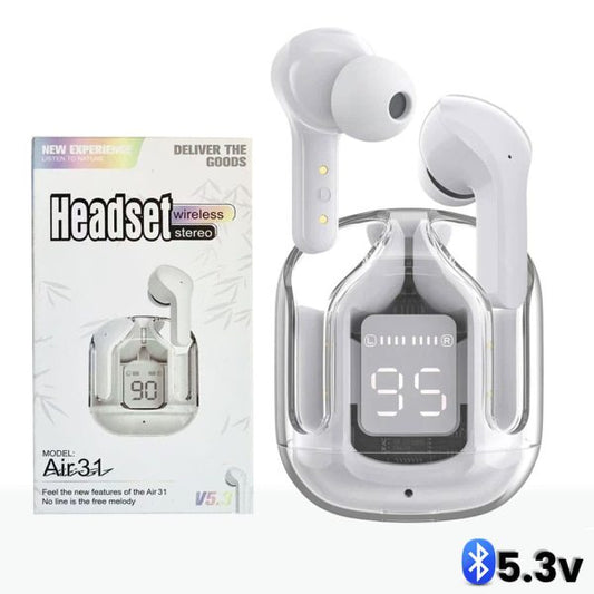 Air 31 Tws Transparent Earbuds Bluetooth 5.3v (random Color )